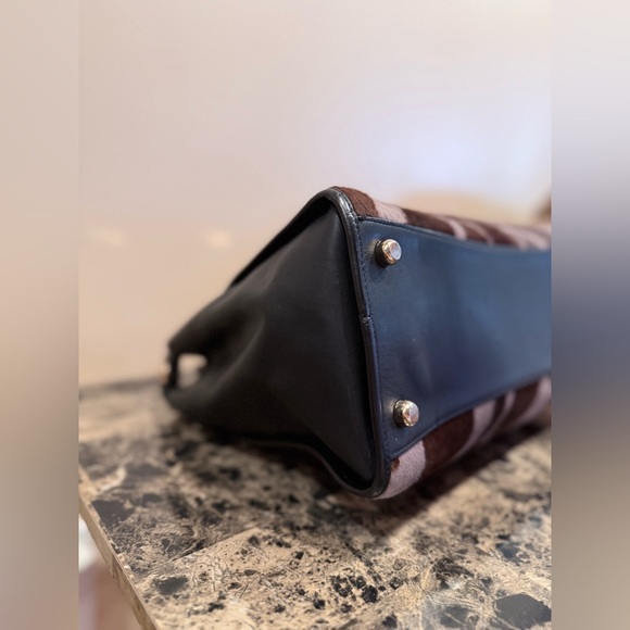 Coach Gramercy Satchel in Zebra-Print Haircalf - Picture 5 of 16